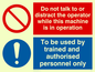 CM202: Do not talk or distract sign