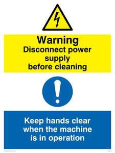 CM203: Disconnect power supply sign