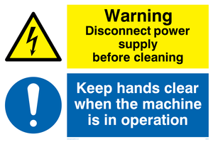 CM203: Disconnect power supply sign