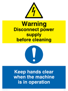 CM203: Disconnect power supply sign