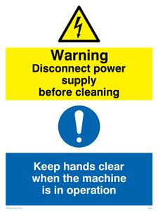 CM203: Disconnect power supply sign