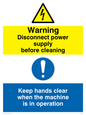 CM203: Disconnect power supply sign