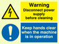 CM203: Disconnect power supply sign