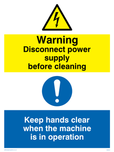 CM203: Disconnect power supply sign
