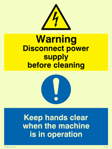 CM203: Disconnect power supply sign