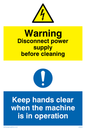 CM203: Disconnect power supply sign