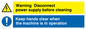 CM203: Disconnect power supply sign