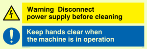 CM203: Disconnect power supply sign