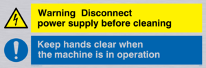 CM203: Disconnect power supply sign