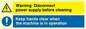 CM203: Disconnect power supply sign