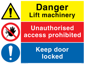 CM5240: Danger Lift machinery