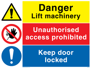 CM5240: Danger Lift machinery