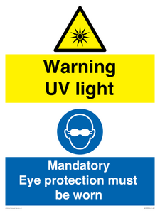 CN15333: Warning UV light / Eye protection must be worn