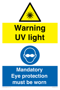 CN15333: Warning UV light / Eye protection must be worn