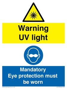 CN15333: Warning UV light / Eye protection must be worn