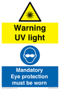 CN15333: Warning UV light / Eye protection must be worn
