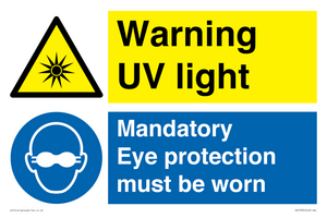 CN15333: Warning UV light / Eye protection must be worn