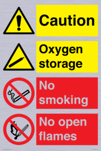 CN15425: Oxygen storage no smoking or open flame