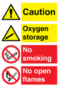 CN15425: Oxygen storage no smoking or open flame