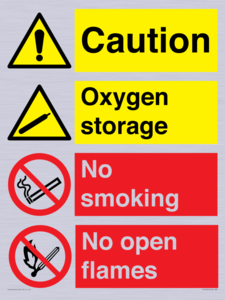 CN15425: Oxygen storage no smoking or open flame
