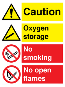 CN15425: Oxygen storage no smoking or open flame
