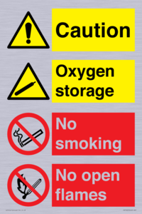CN15425: Oxygen storage no smoking or open flame