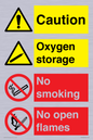CN15425: Oxygen storage no smoking or open flame