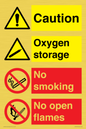 CN15425: Oxygen storage no smoking or open flame