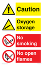 CN15425: Oxygen storage no smoking or open flame