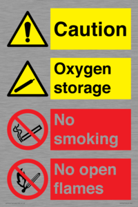 CN15425: Oxygen storage no smoking or open flame
