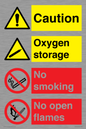 CN15425: Oxygen storage no smoking or open flame