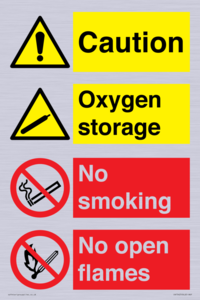 CN15425: Oxygen storage no smoking or open flame