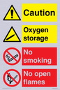 CN15425: Oxygen storage no smoking or open flame
