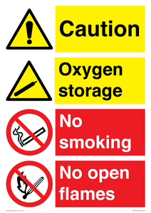 CN15425: Oxygen storage no smoking or open flame
