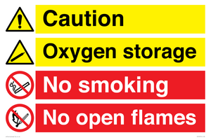 CN15425: Oxygen storage no smoking or open flame