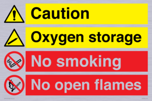 CN15425: Oxygen storage no smoking or open flame