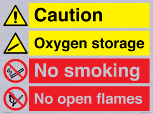 CN15425: Oxygen storage no smoking or open flame