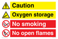 CN15425: Oxygen storage no smoking or open flame