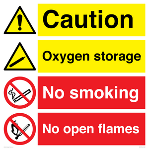 CN15425: Oxygen storage no smoking or open flame