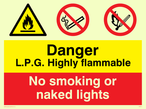 CN612: LPG highly flammable sign