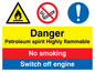 CN613: Petrol spirit flammable sign