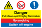 CN613: Petrol spirit flammable sign