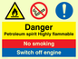 CN613: Petrol spirit flammable sign