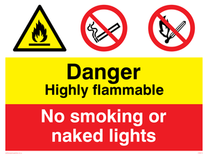 CN614: Highly flammable no smoking