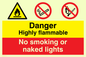 CN614: Highly flammable no smoking