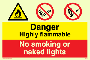 CN614: Highly flammable no smoking
