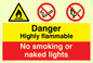 CN614: Highly flammable no smoking