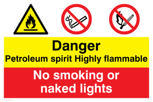 CN617: Petrol spirit highly flammable