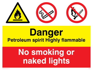 CN617: Petrol spirit highly flammable