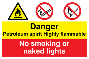 CN617: Petrol spirit highly flammable